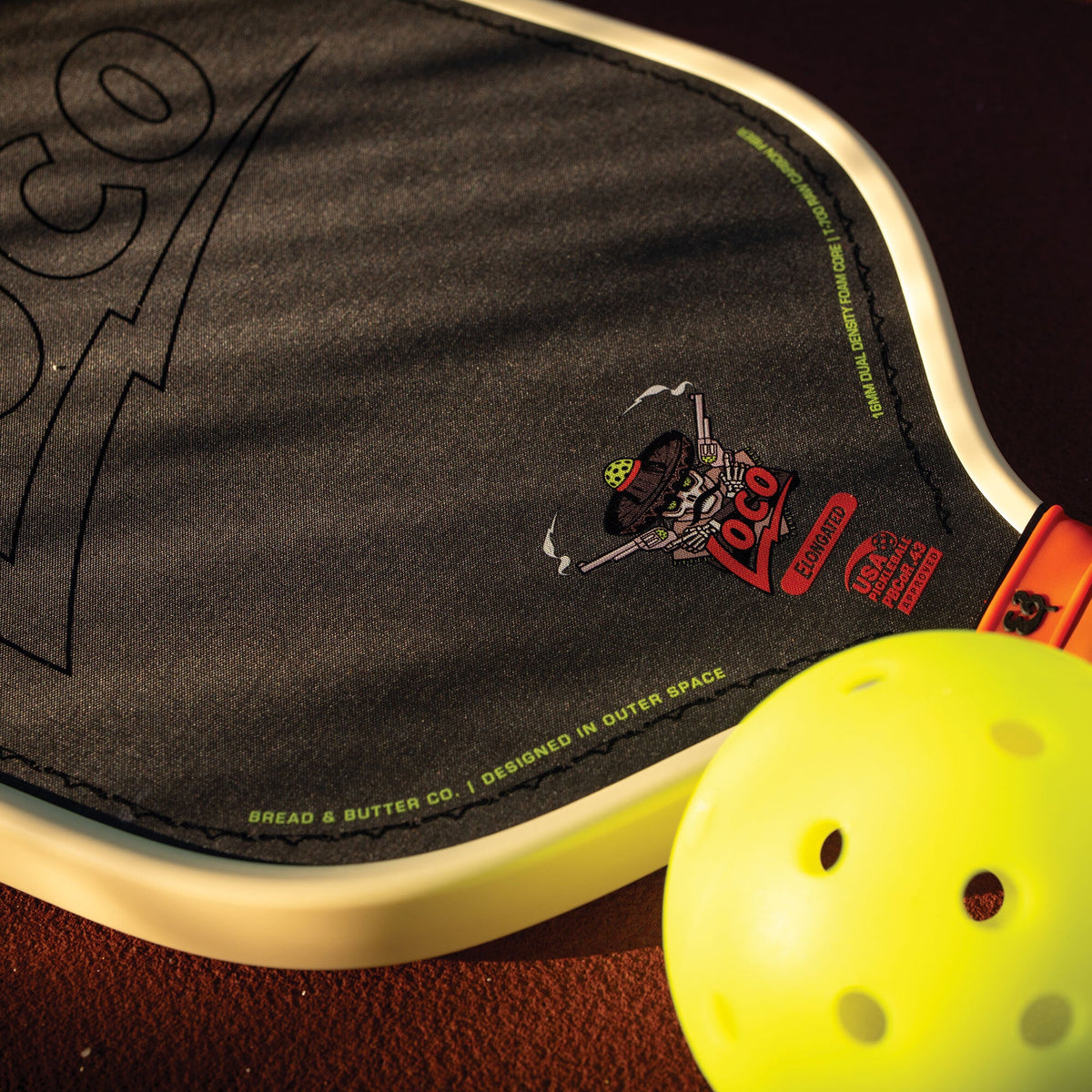 The Loco 16mm Pickleball Paddle- Elongated (No Cover)