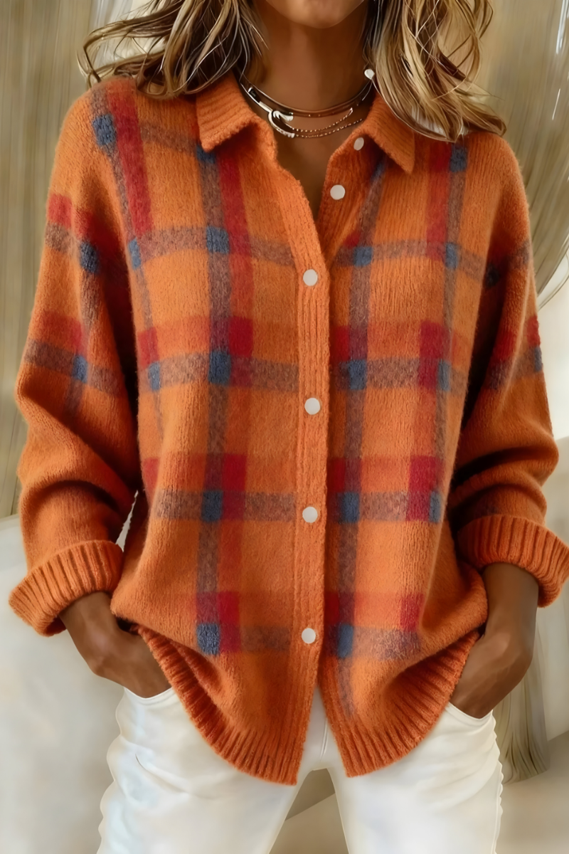 Irene | Checked Pattern Cardigan