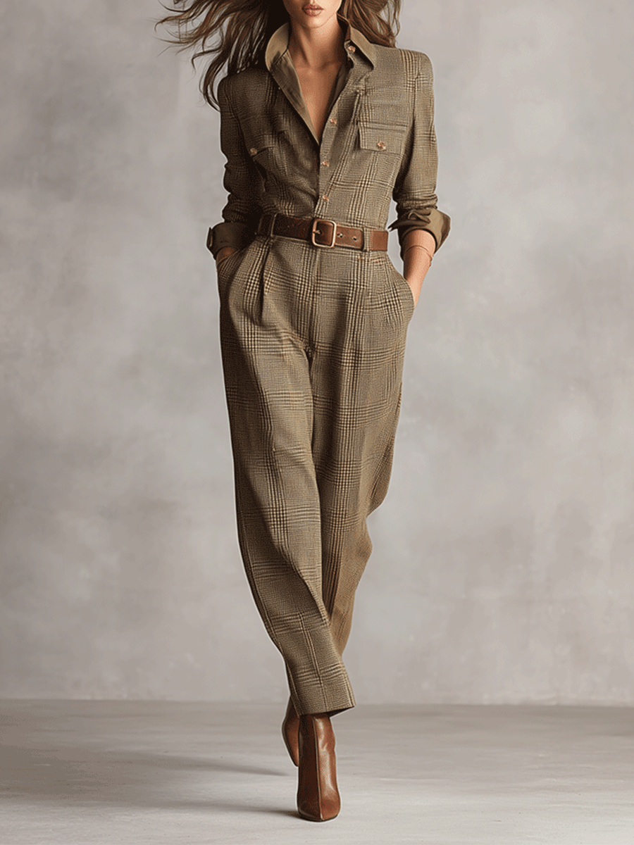 Celia ║ Mono a Quadri con Eleganti Dettagli
