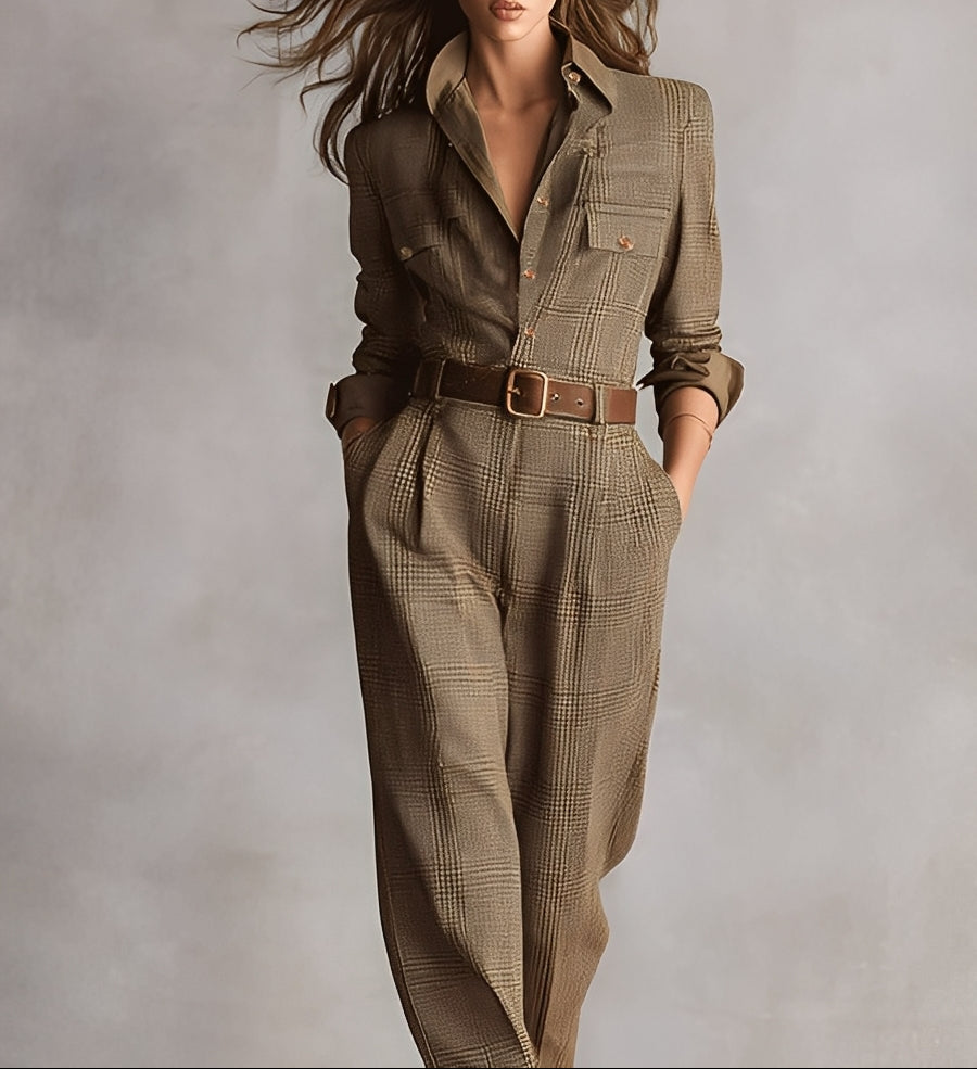 Celia ║ Mono a Quadri con Eleganti Dettagli