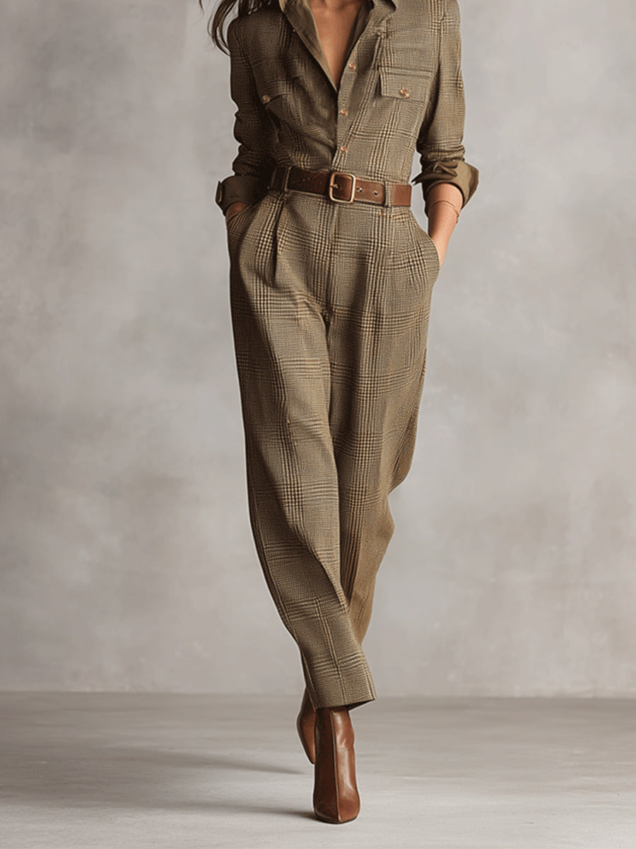 Celia ║ Mono a Quadri con Eleganti Dettagli
