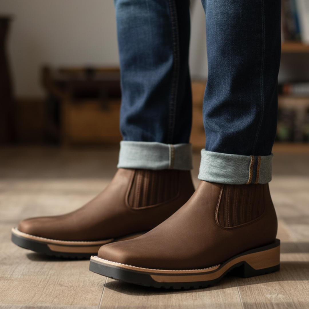 Stivali da Cowboy in Pelle per Uomo