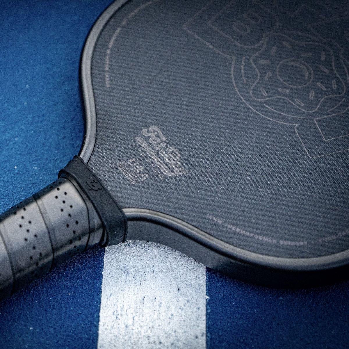 The Fat Boy 16mm Pickleball Paddle - Black Out Edition