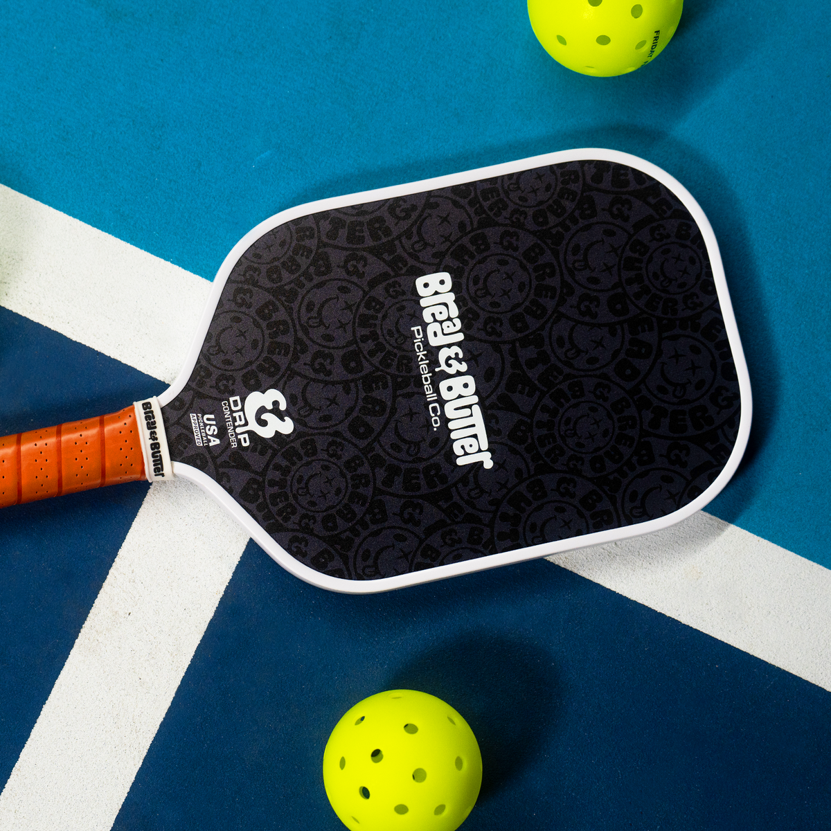 DeadBall Drip 16mm Pickleball Paddle - Black