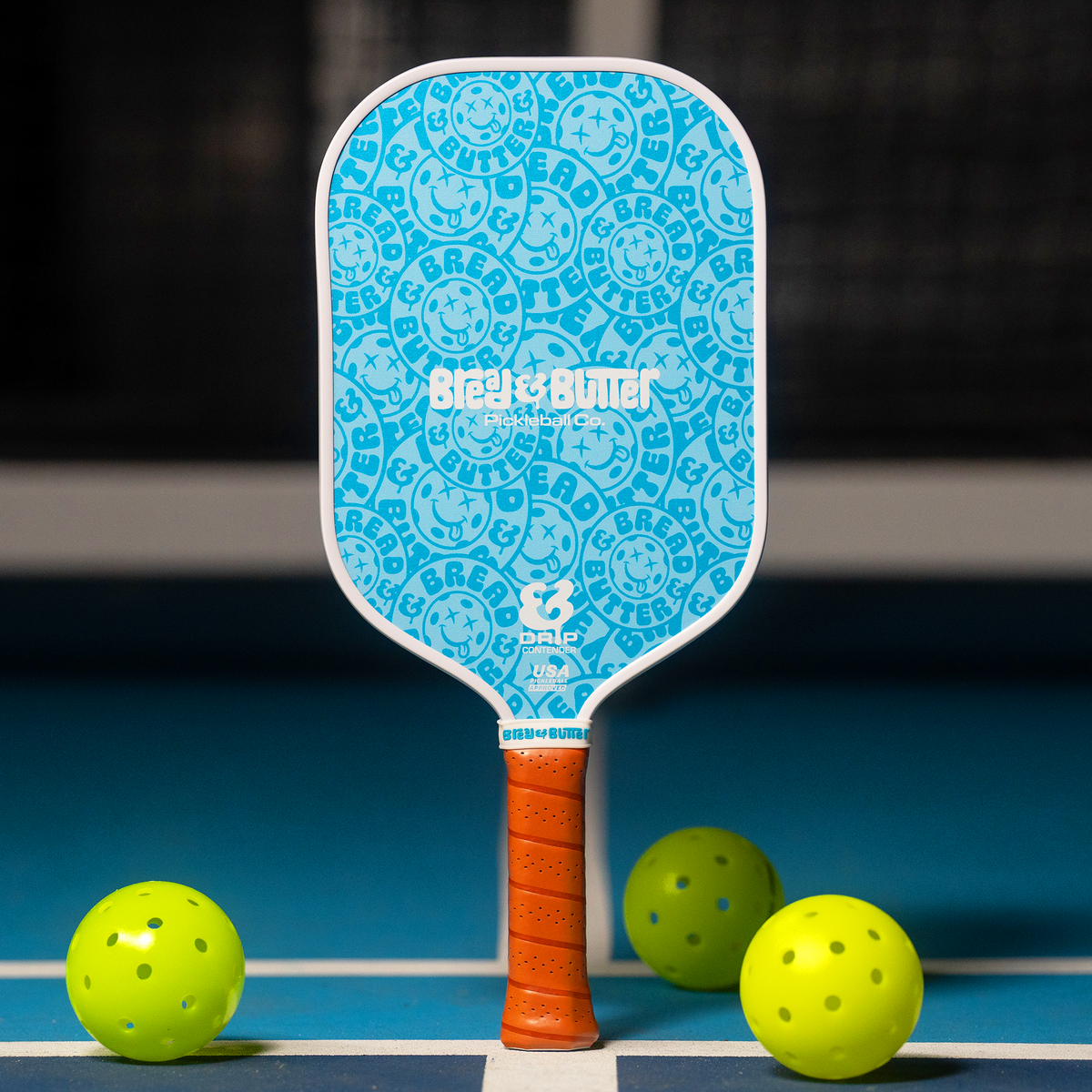 DeadBall Drip 16mm Pickleball Paddle - Blue
