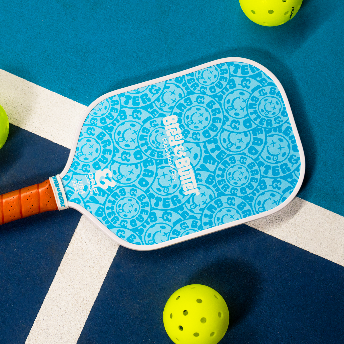 DeadBall Drip 16mm Pickleball Paddle - Blue