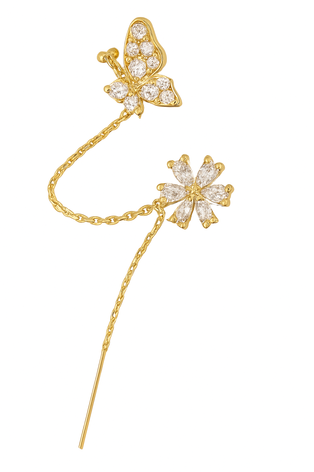 Bracciale Auricolare a Forma di Fiore – Coppia