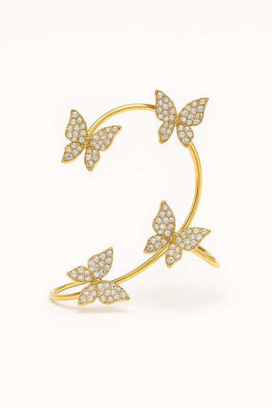 Cuff per Orecchio a Farfalla Celestia – Paio