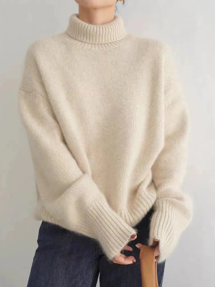 Blanca | Maglione in Cashmere con Collo Alto