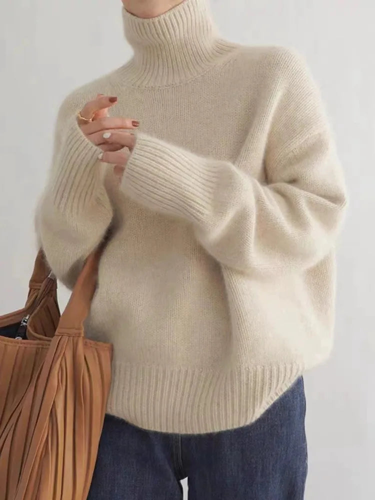 Blanca | Maglione in Cashmere con Collo Alto