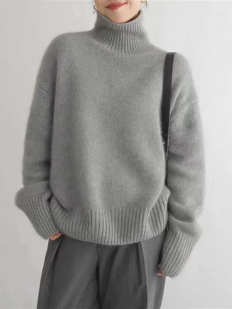 Blanca | Maglione in Cashmere con Collo Alto