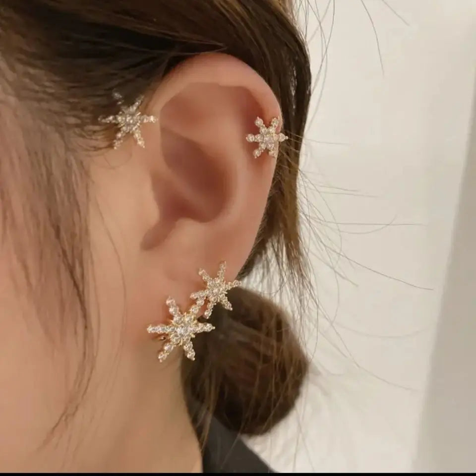 Nova Bloom Ear Cuff - Coppia