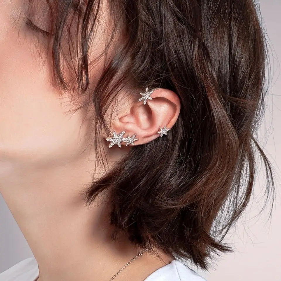 Nova Bloom Ear Cuff - Coppia