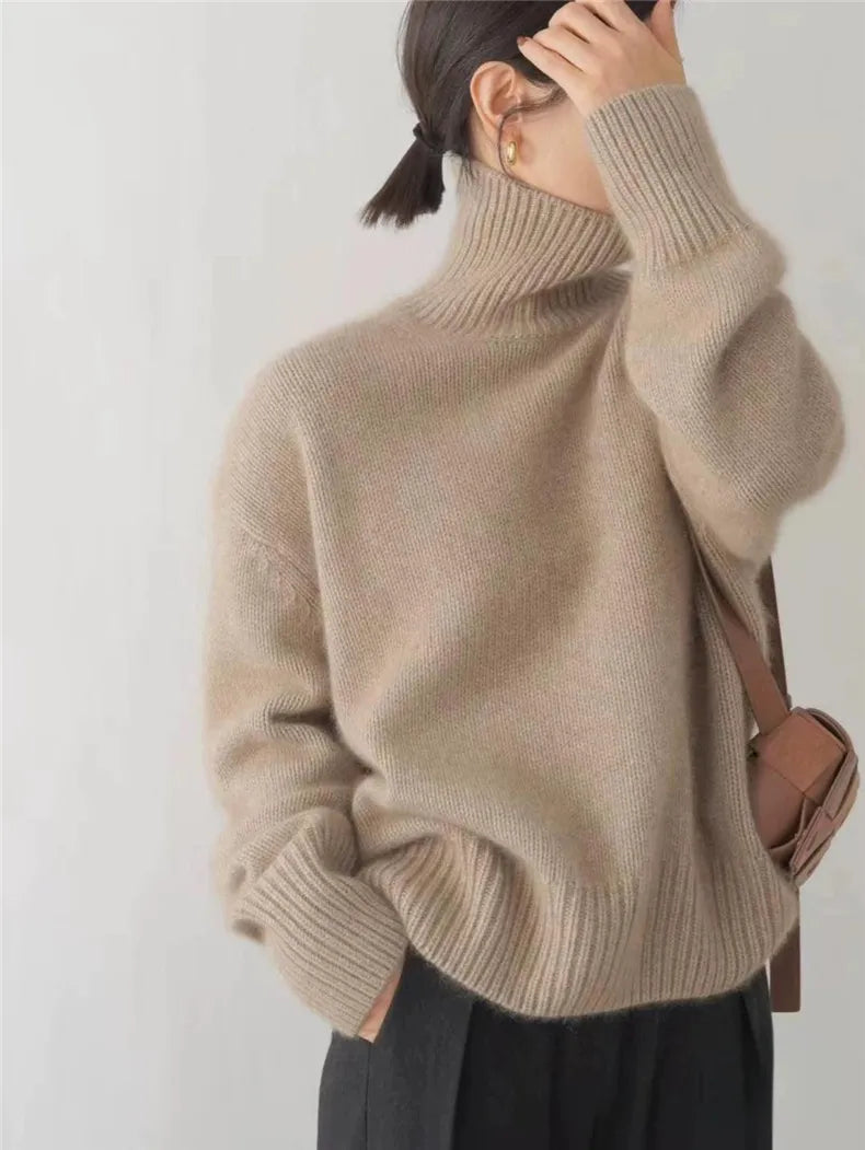 Blanca | Maglione in Cashmere con Collo Alto