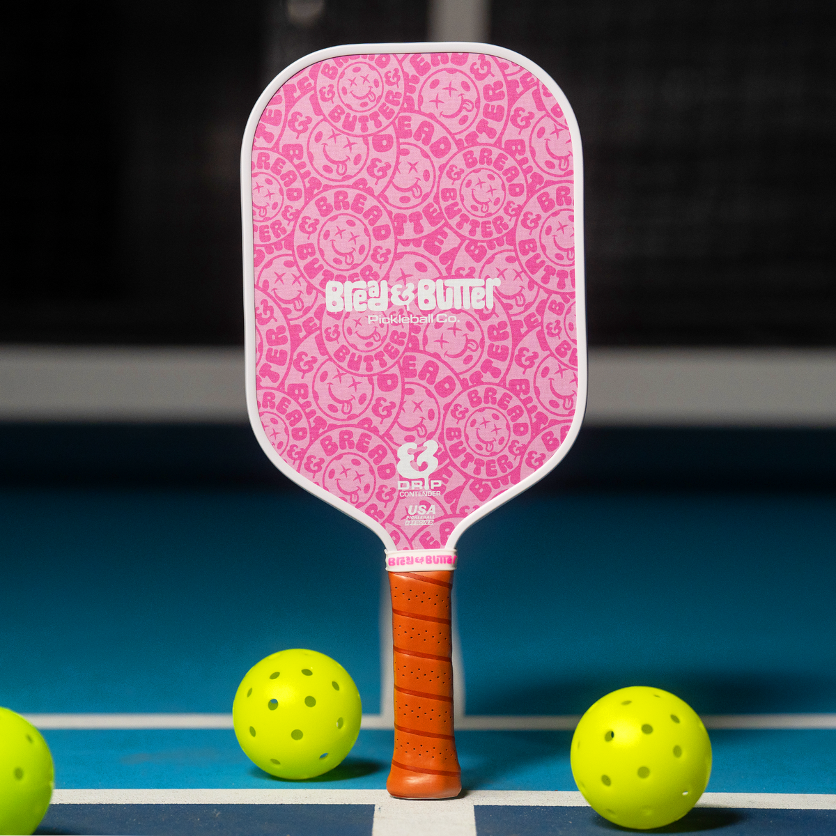 DeadBall Drip 16mm Pickleball Paddle - Pink