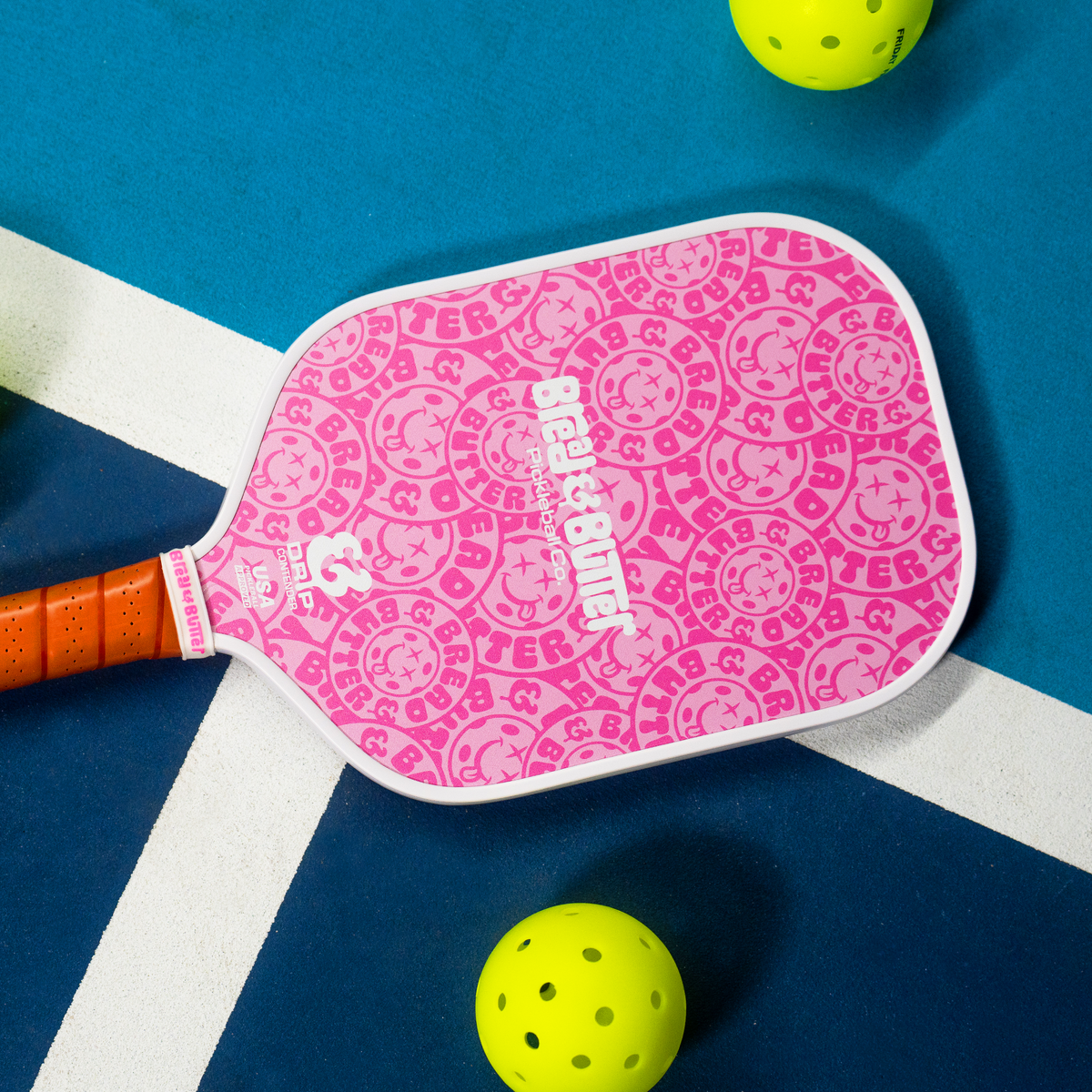DeadBall Drip 16mm Pickleball Paddle - Pink