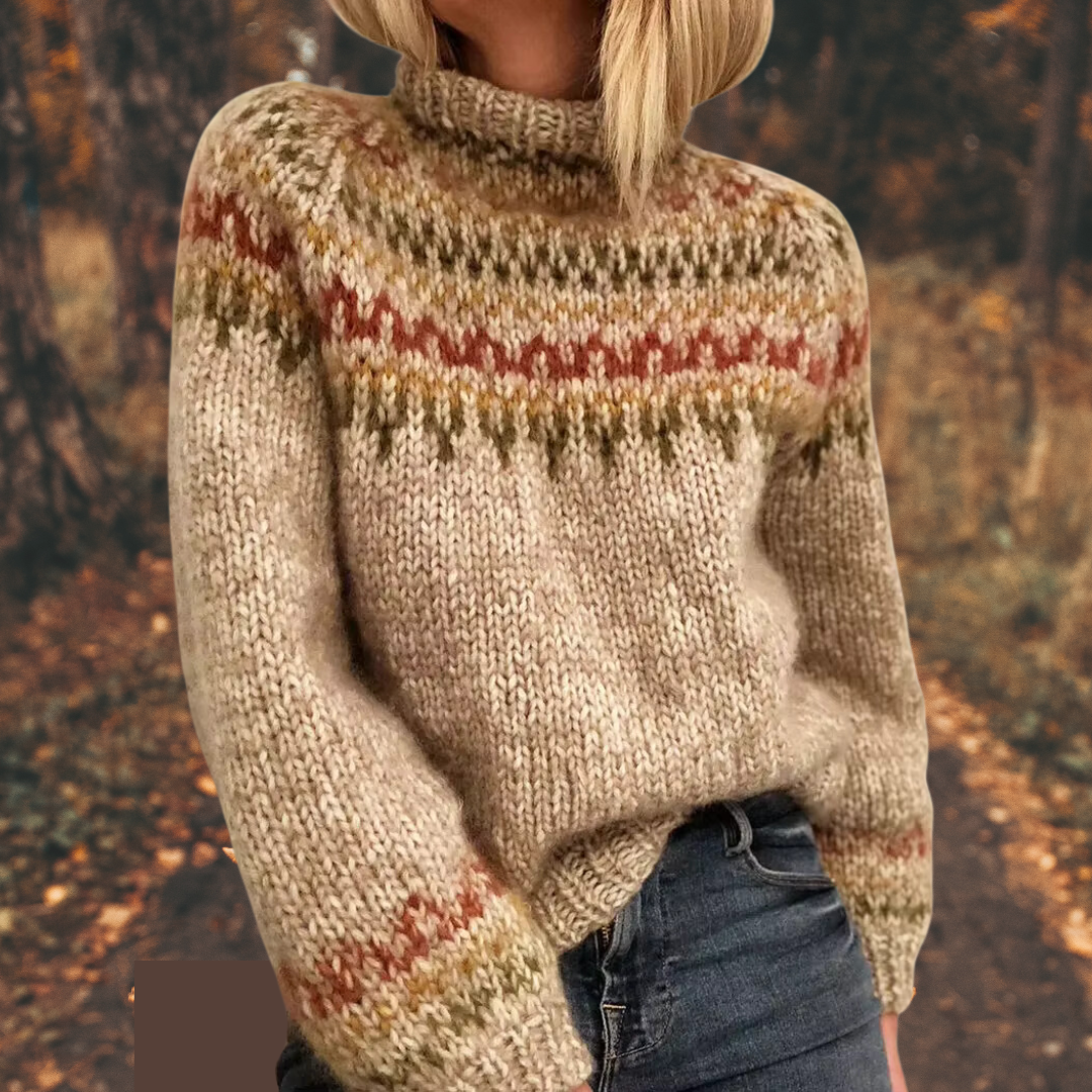 Jessica | Maglione Nordic in Tricot Intrecciato
