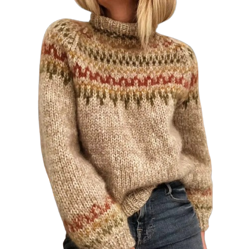 Jessica | Maglione Nordic in Tricot Intrecciato