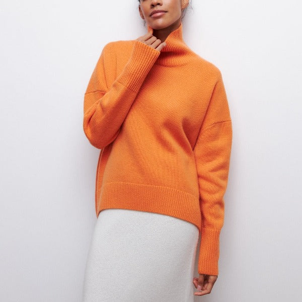Clara | Maglione a collo alto in maglia fine