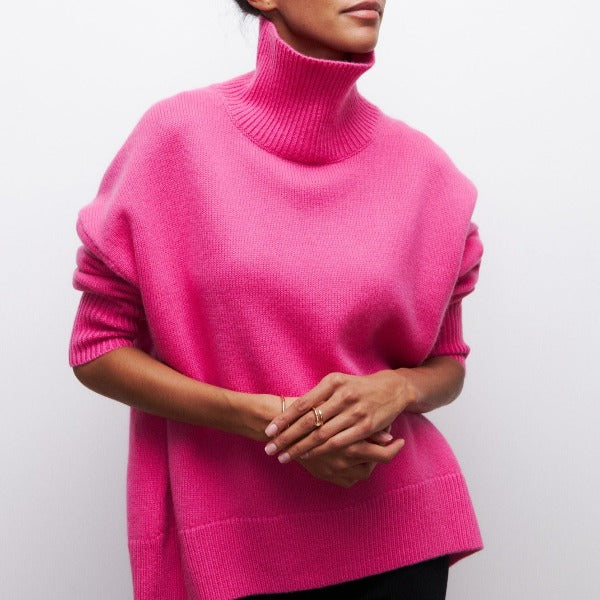 Clara | Maglione a collo alto in maglia fine