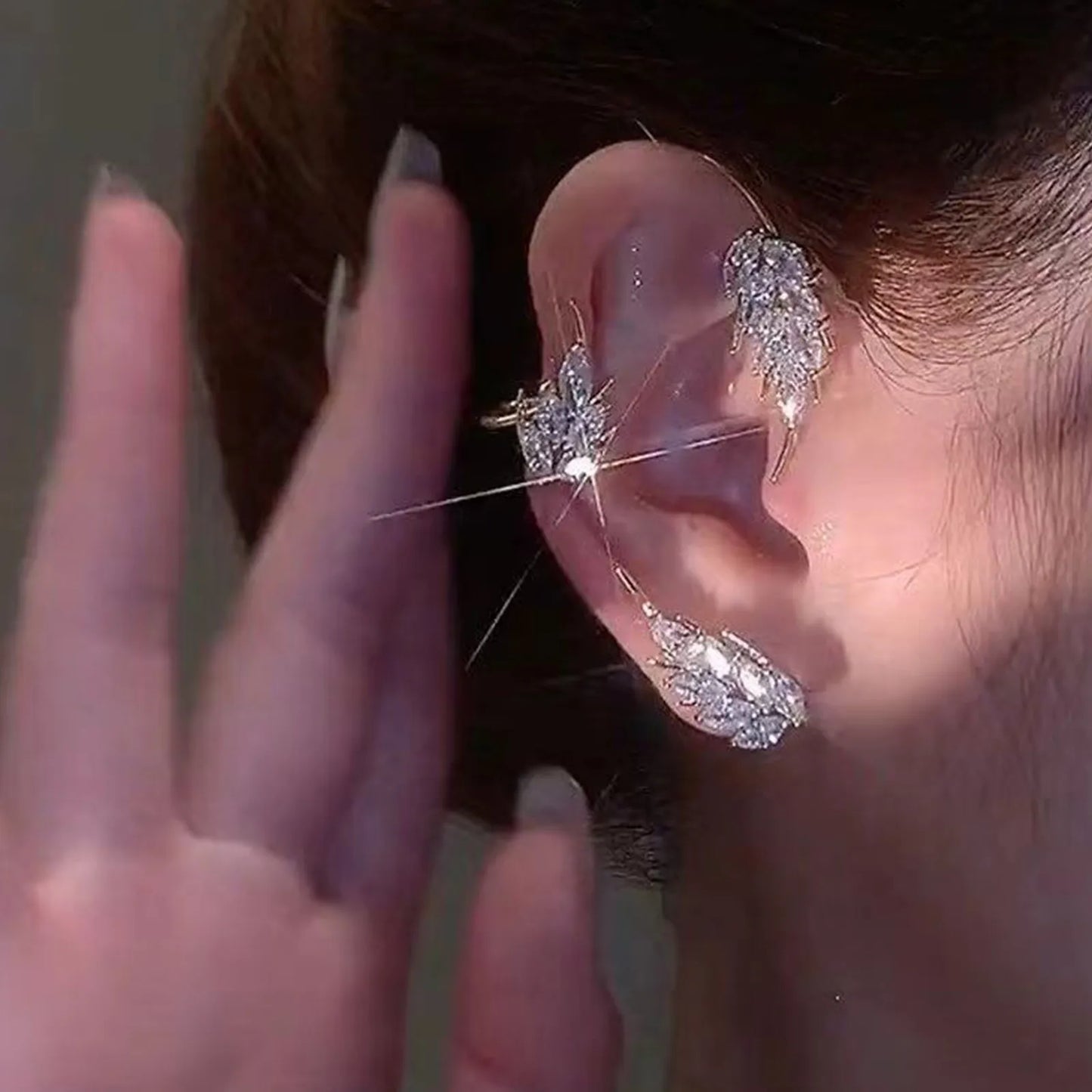 Elysian Leaf Ear Cuff - Coppia