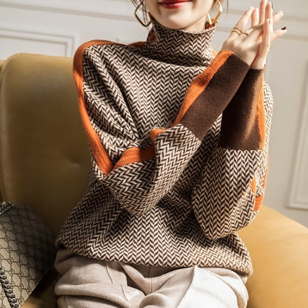 Daniela | Maglione Elegante con Strisce Raffinate