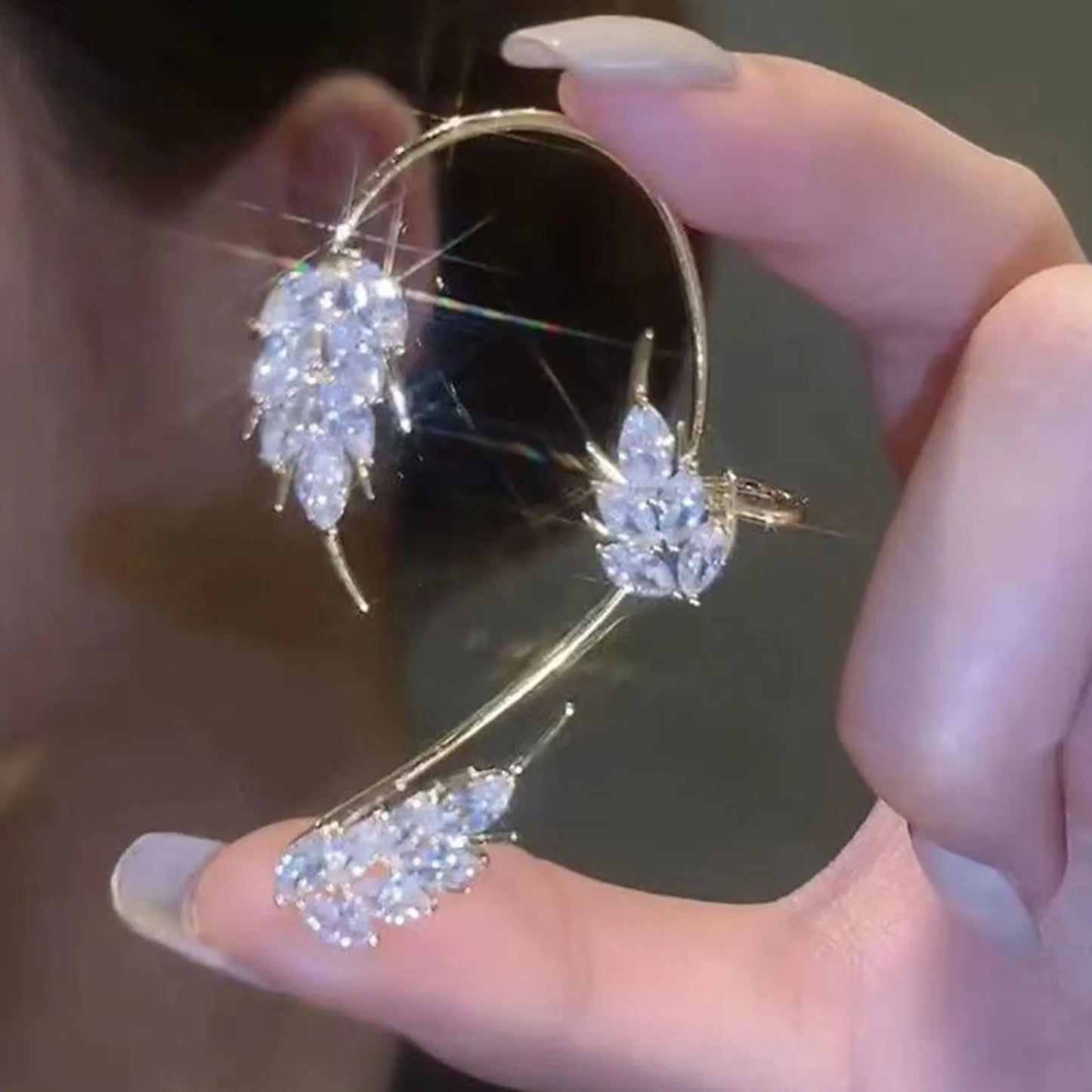 Elysian Leaf Ear Cuff - Coppia