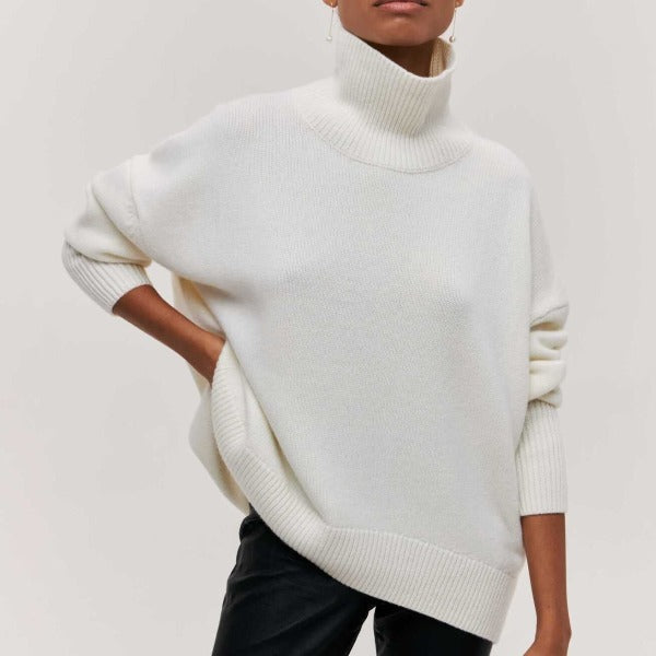 Clara | Maglione a collo alto in maglia fine