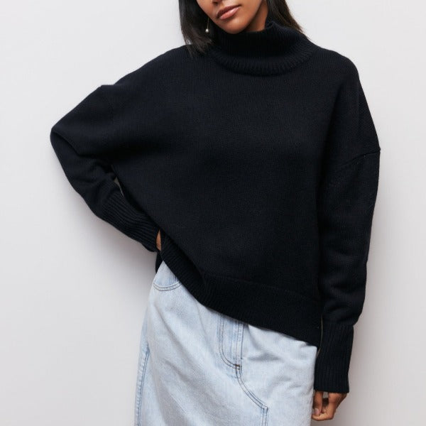 Clara | Maglione a collo alto in maglia fine