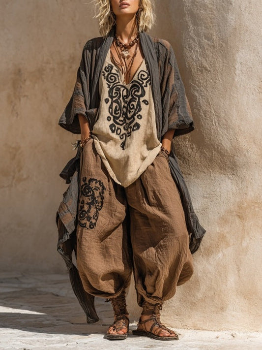 Eleonora | Set di Stampa Artistica Nomade Bohemien in Tre Pezzi