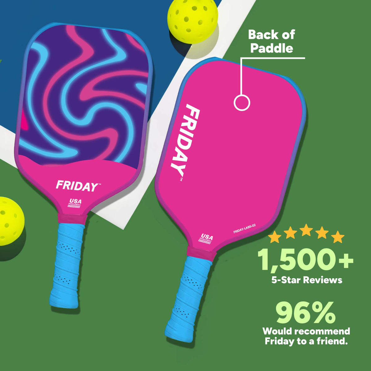 Friday Pickleball Paddle | Carbon Fiber (16mm)