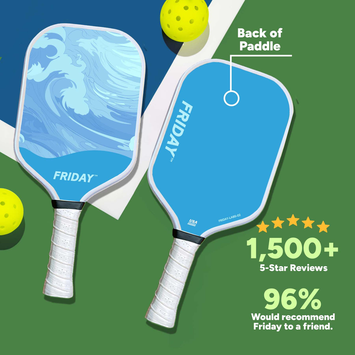 Friday Pickleball Paddle | Carbon Fiber (16mm)