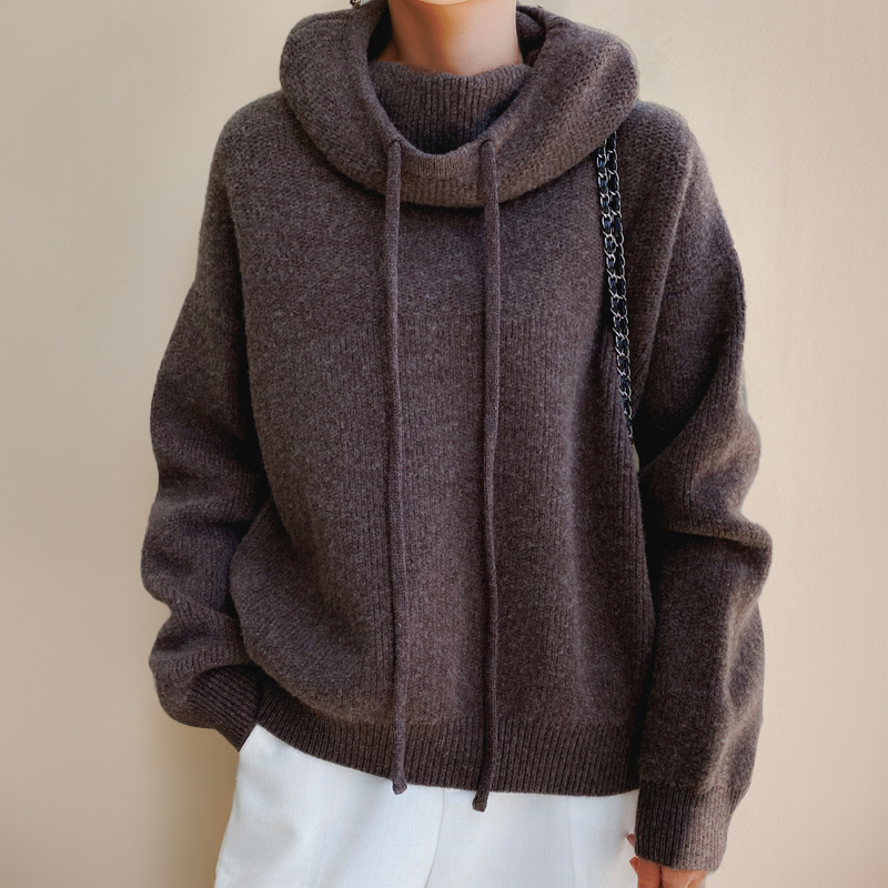 Carla | Maglione in lana merino con collo alto