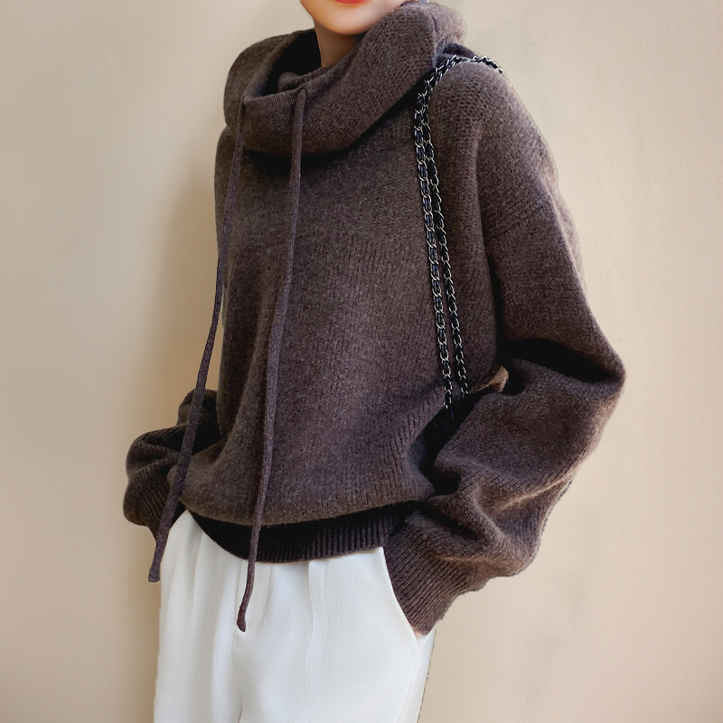 Carla | Maglione in lana merino con collo alto