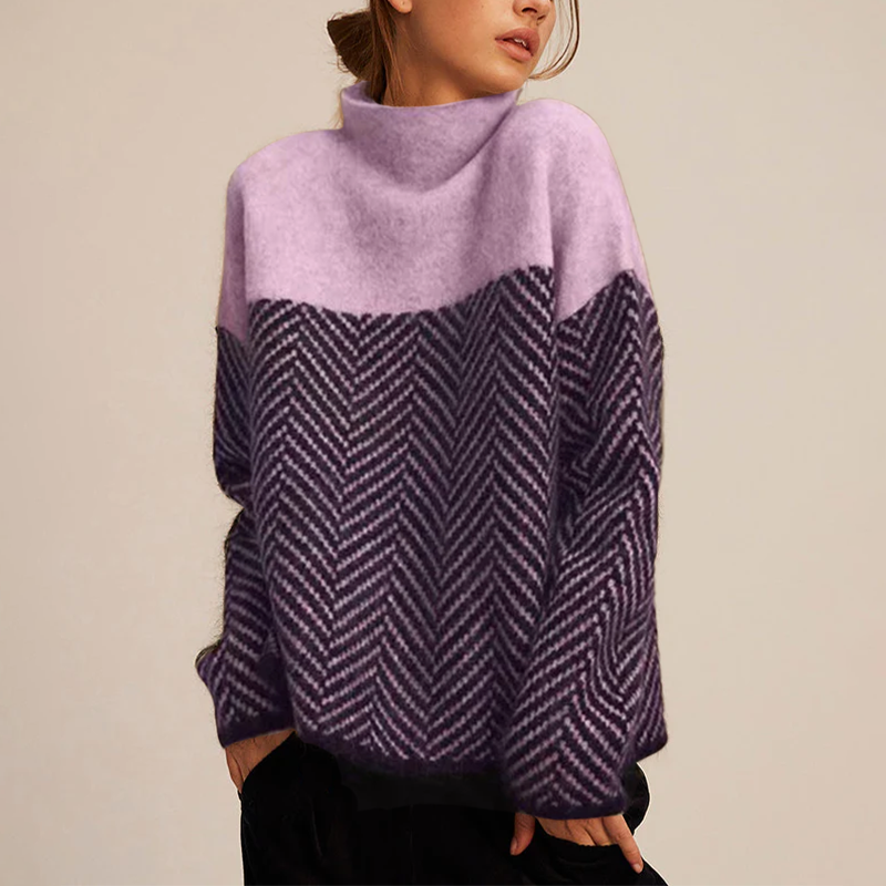 Filomena | Maglione a Collo Alto in Elegante Tessuto di Lusso