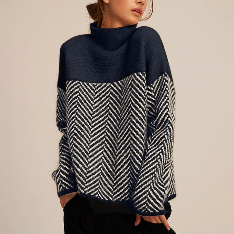 Filomena | Maglione a Collo Alto in Elegante Tessuto di Lusso
