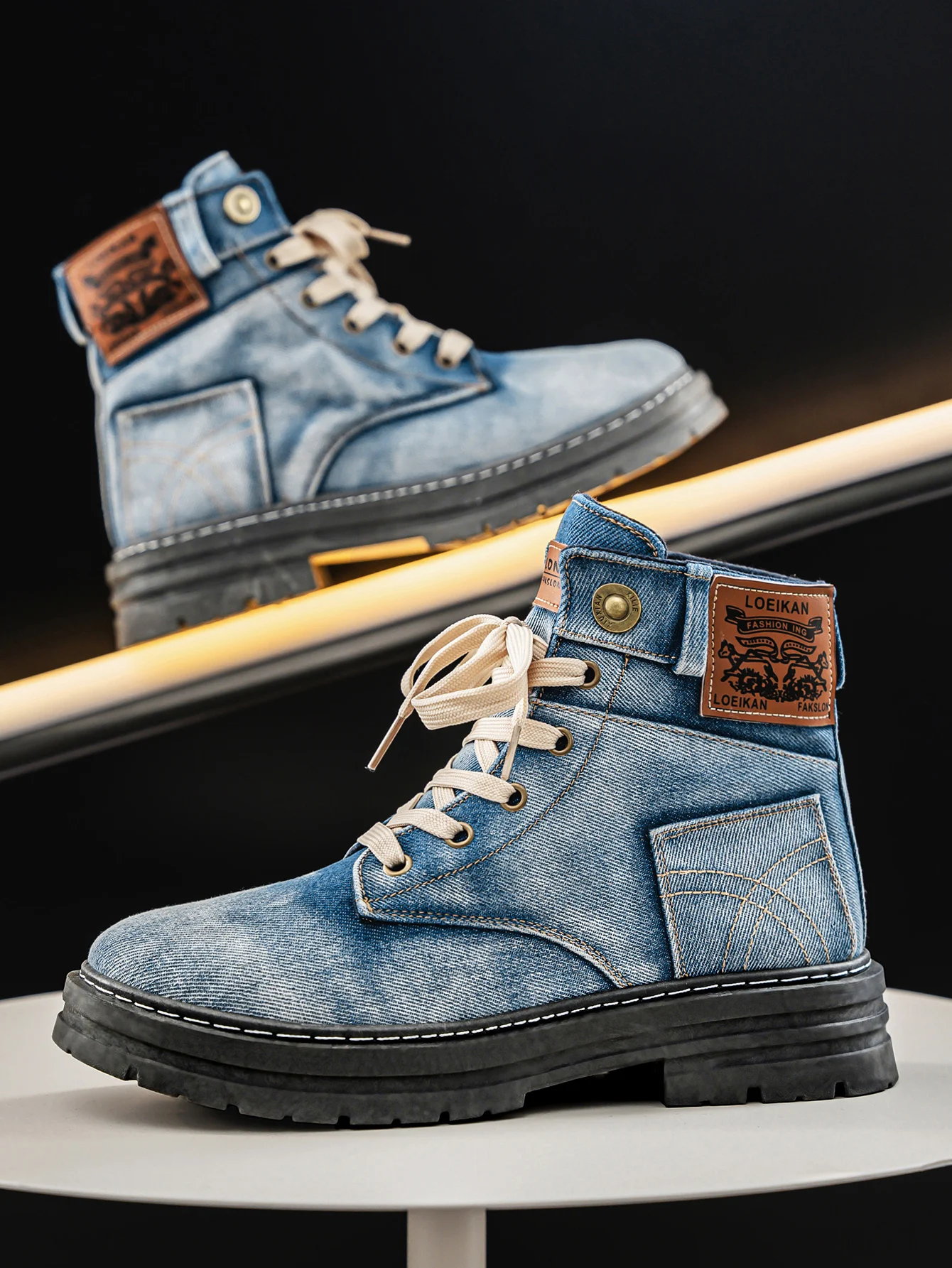 CANTARA — Sneakers alte in denim