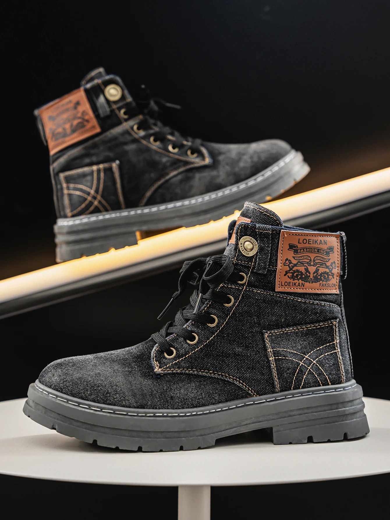 CANTARA — Sneakers alte in denim