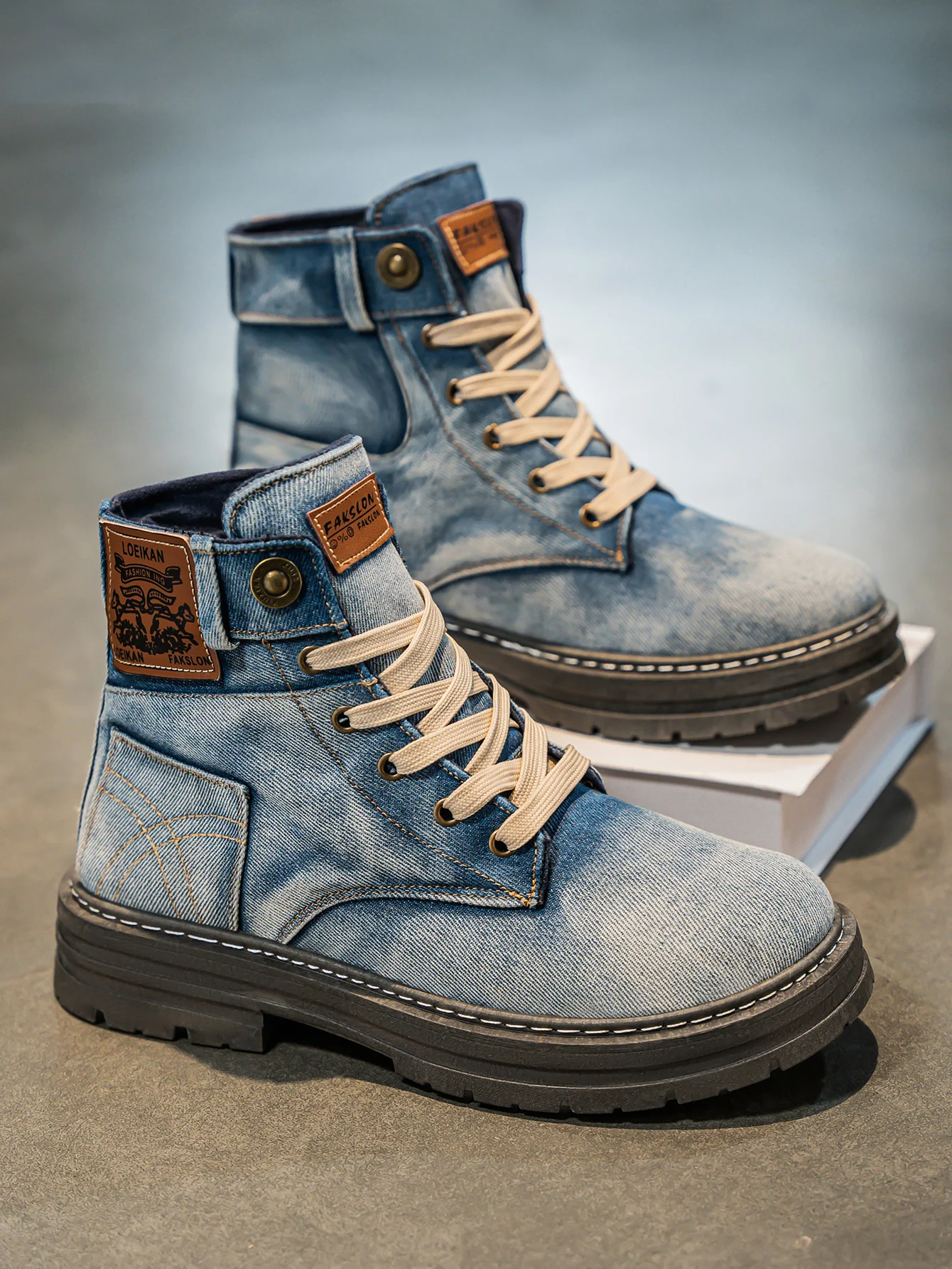 CANTARA — Sneakers alte in denim