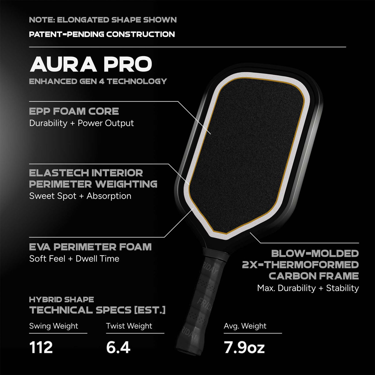 Friday Aura Pro Paddle | Gen 4 (16mm)