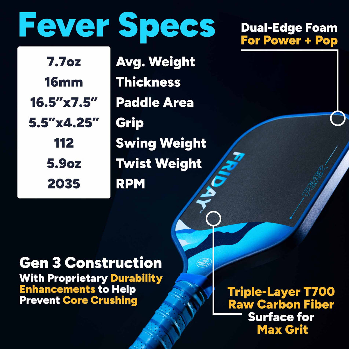 Friday Fever Paddle | Gen 3 (16mm)