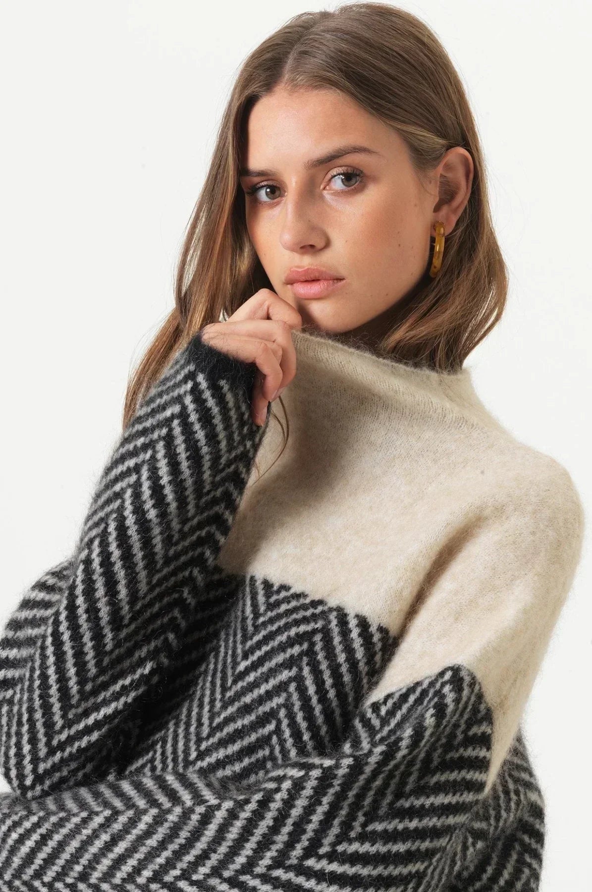 Filomena | Maglione a Collo Alto in Elegante Tessuto di Lusso