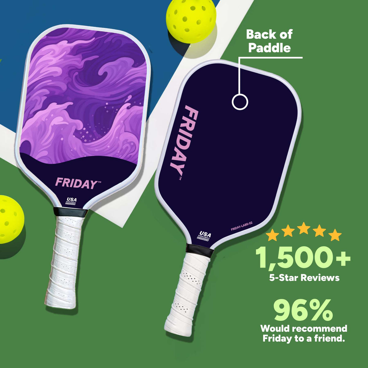 Friday Pickleball Paddle | Carbon Fiber (16mm)