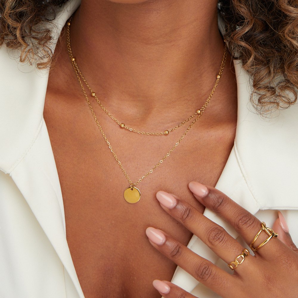 Collana con Disco Stratificato