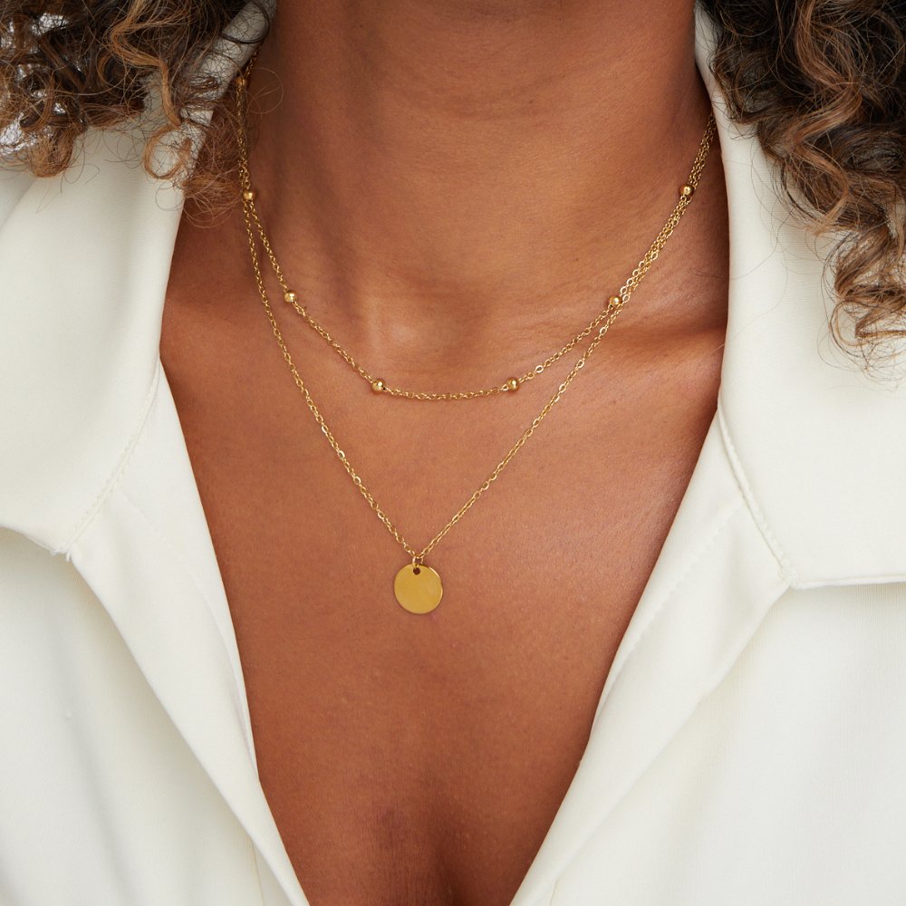 Collana con Disco Stratificato