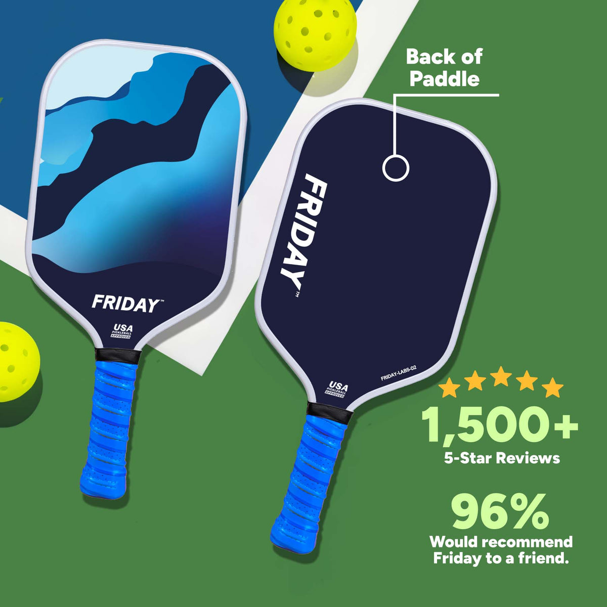 Friday Pickleball Paddle | Carbon Fiber (16mm)
