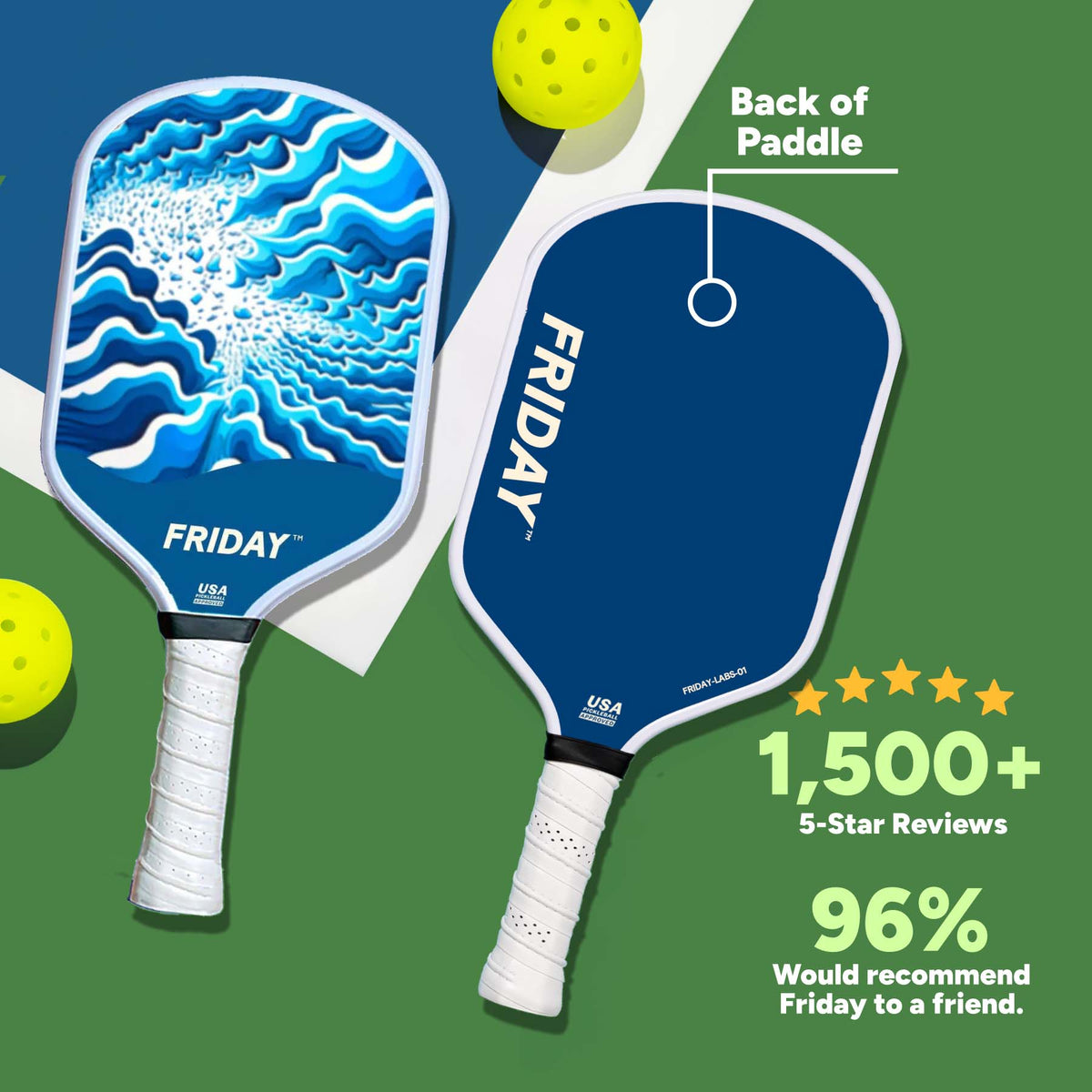 Friday Pickleball Paddle | Carbon Fiber (16mm)