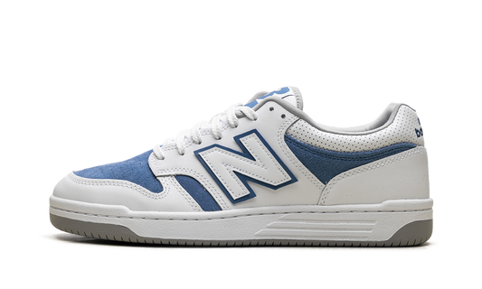 480 "White Royal Blue Suede" BB480LRB